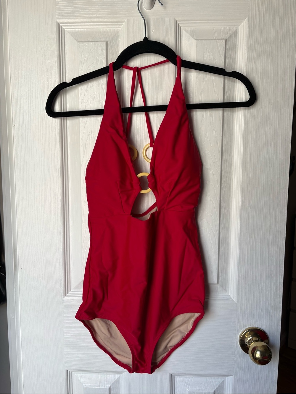 Commense Red One-Piece with Gold Accent